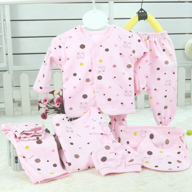 Combed Cotton 7PCS Newborn Infant Clothes