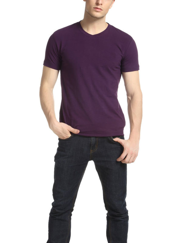 Men's Fitness Promotion V Neck Plain T Shirt