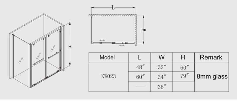 Art of Bath Frame Sliding Shower Enclosure (A-KW023)