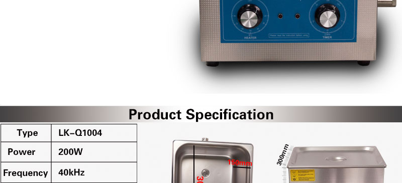 Ultrasonic Cleaner with Heater and Timer