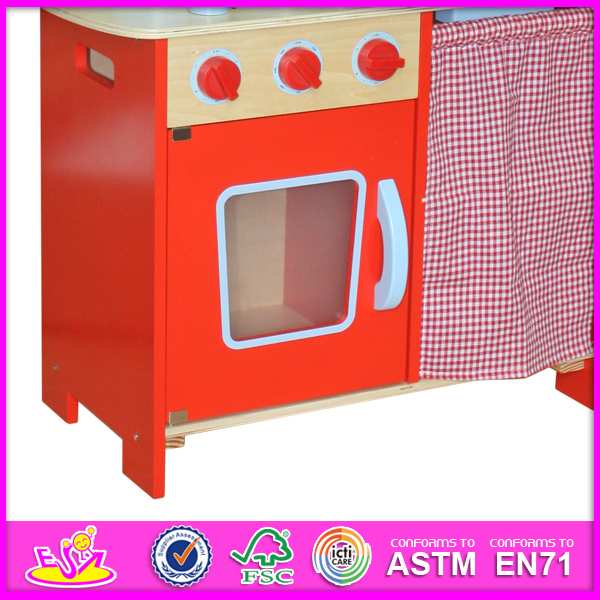 2014 Kids Playing Wooden Kitchen Set, Happy Play Fun Microwave Oven for Children, Cute Baby Wooden Kitchen Set with En71 W10c072