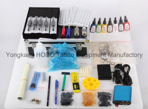 Professional Tattoo Kits with Tattoo Machines Gun Accessories Power Supply