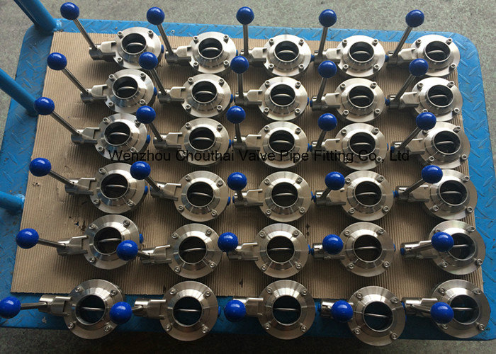 Sanitary Type Ss304 Ss316L Flanged Butterfly Valve