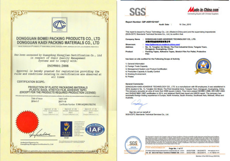 SGS ISO Approved Good Quality Super Clear Packing Tape