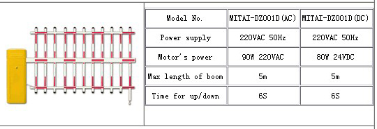 Automatic Parking Barrier Gate with Double Fence (MITAI-DZ001D)