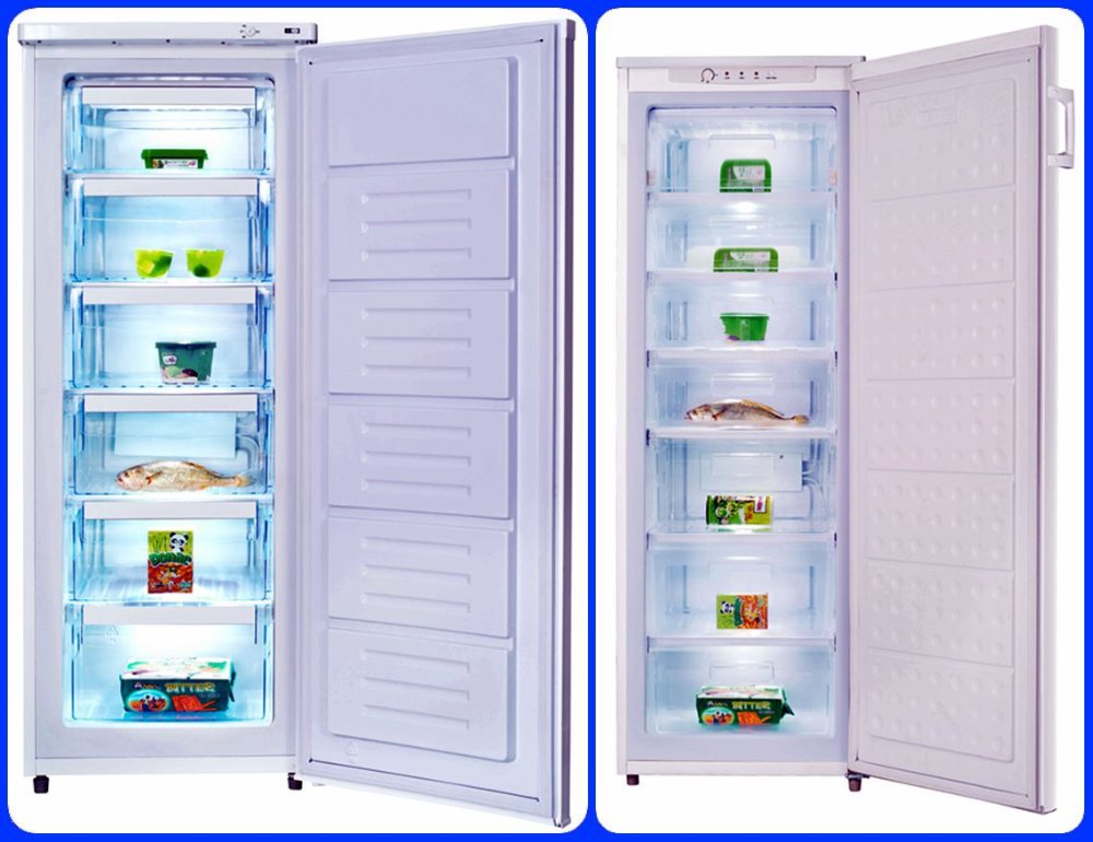 single door upright freezer with 6
