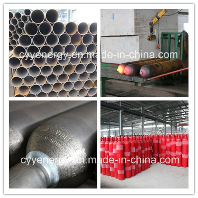 40L High Pressure Oxygen Nitrogen Argon Lco2 Weld Seamless Steel Gas Cylinder