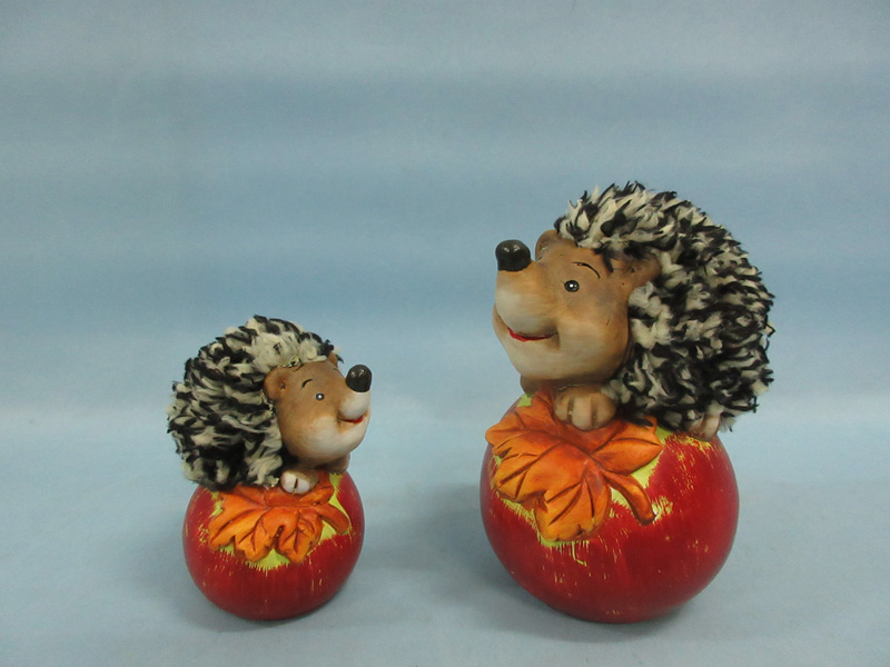 Apple Hedgehog Shape Ceramic Crafts (LOE2535-C8.5)