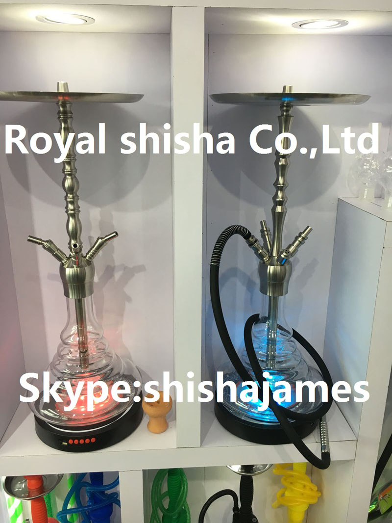 New Design 7 Inch Bluetooth Rechargeable Shisha Hookah Music LED