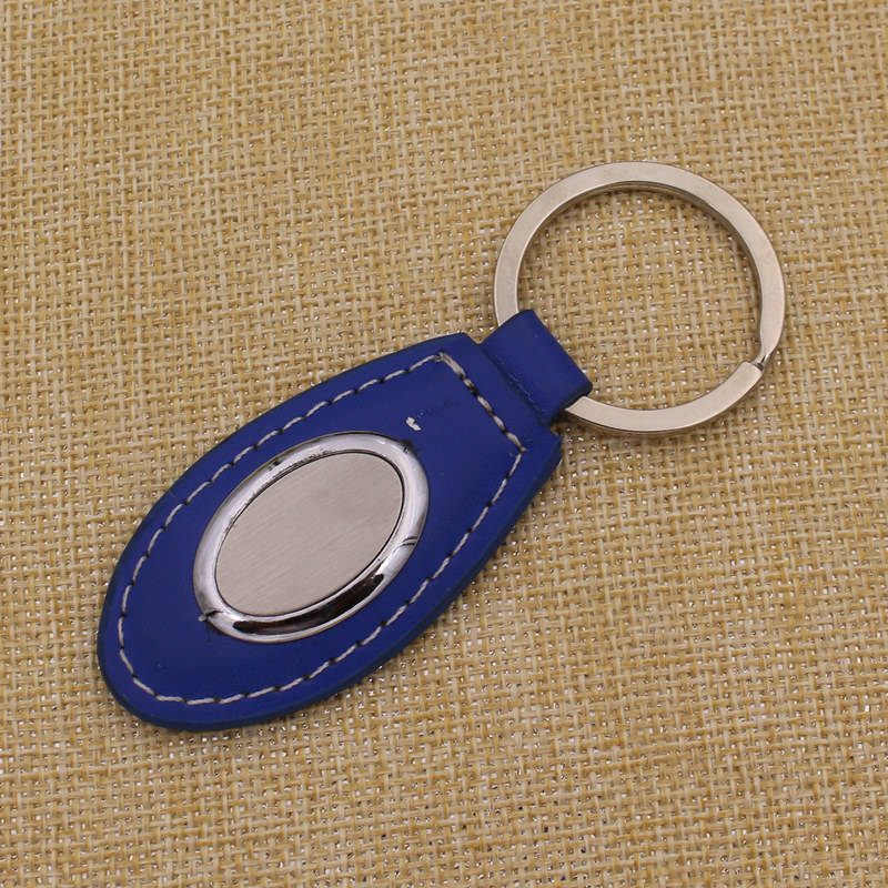 2016 Cheapest Popular Custom PU or Genuine Leather Keychain