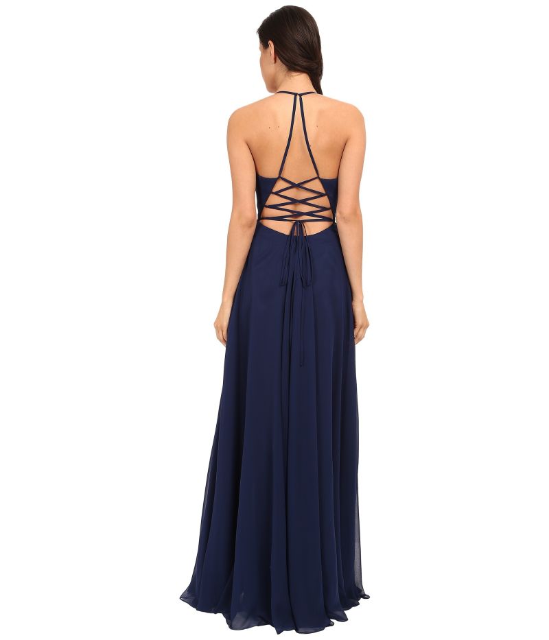 Women Evening Dress with Sleeveless Backless Long Dress