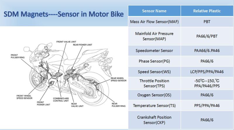 ISO/Ts16949 Certificated Speed Sensor Magnet in Motor Bike