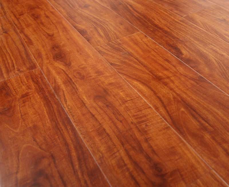 Walnut 12.3mm Oak Teak Sound Absorbing Laminated Flooring