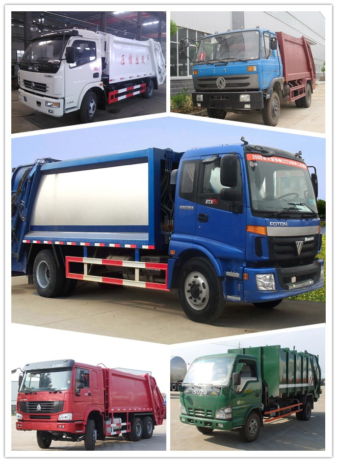 Heavy Duty Sinotruk Sino Truck HOWO Compressed Garbage Trucks 8tons for Sale