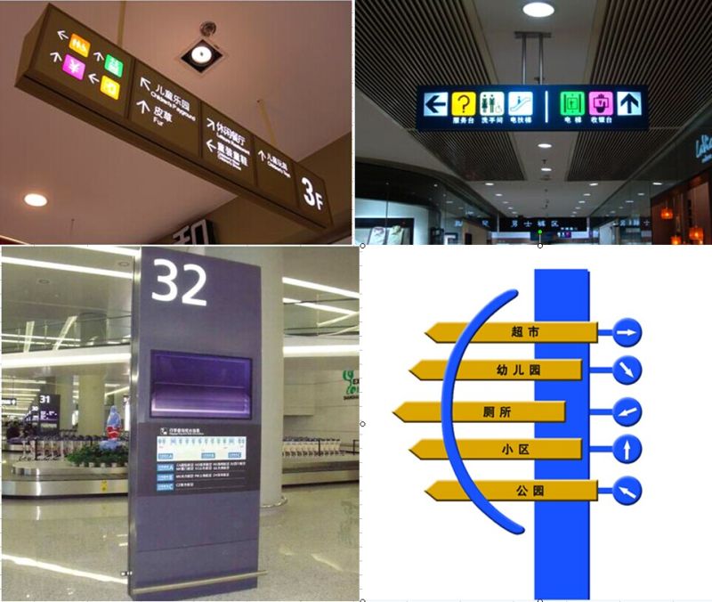 High Quality LED Lighted Way Finding Sign for Shopping Mall