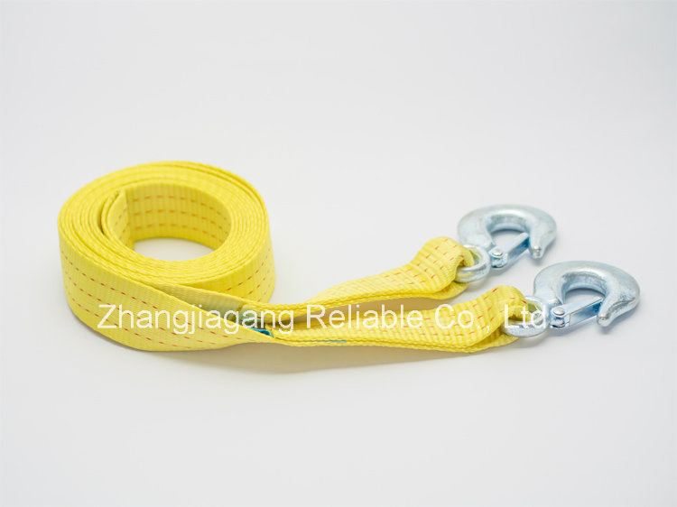 Heavy Duty Polyester 4WD Parts Auto Car Towing Belt with Forged Hooks