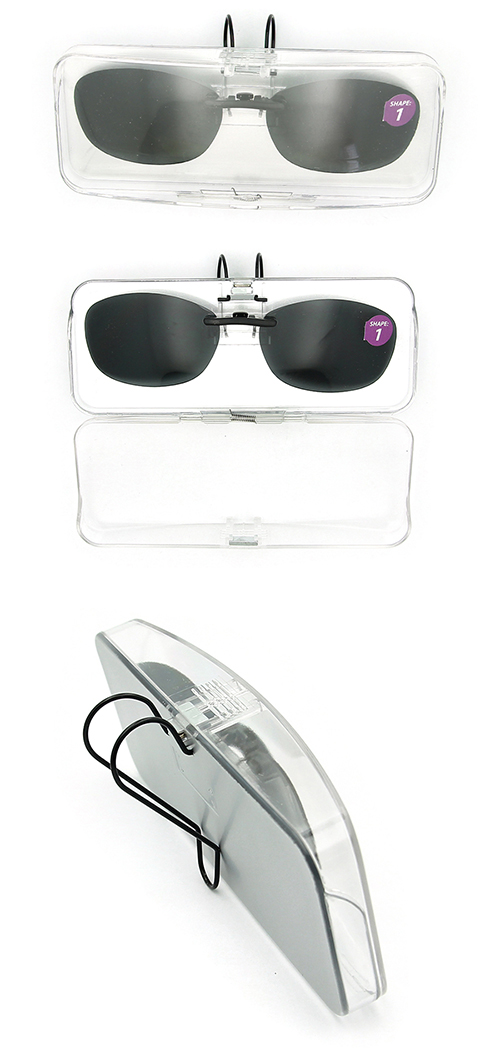 Good Quality Low Price Clip on Sunglasses with Case (shape 6)