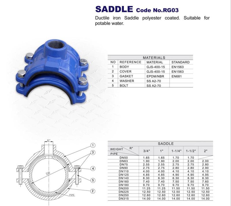 PVC Pipe Saddle (Cast Iron)