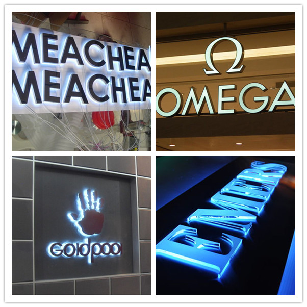 Customized Design Acrylic 3D Illuminated LED Channel Letter Sign with Mirror Stainless Steel Letter Shell