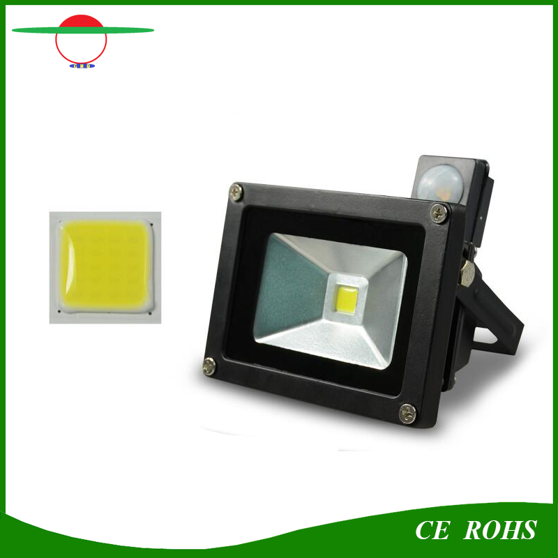 High Power LED 10W Motion Sensor Flood Light Garden Lawn Lamps Floodlight Outdoor with Solar Panel