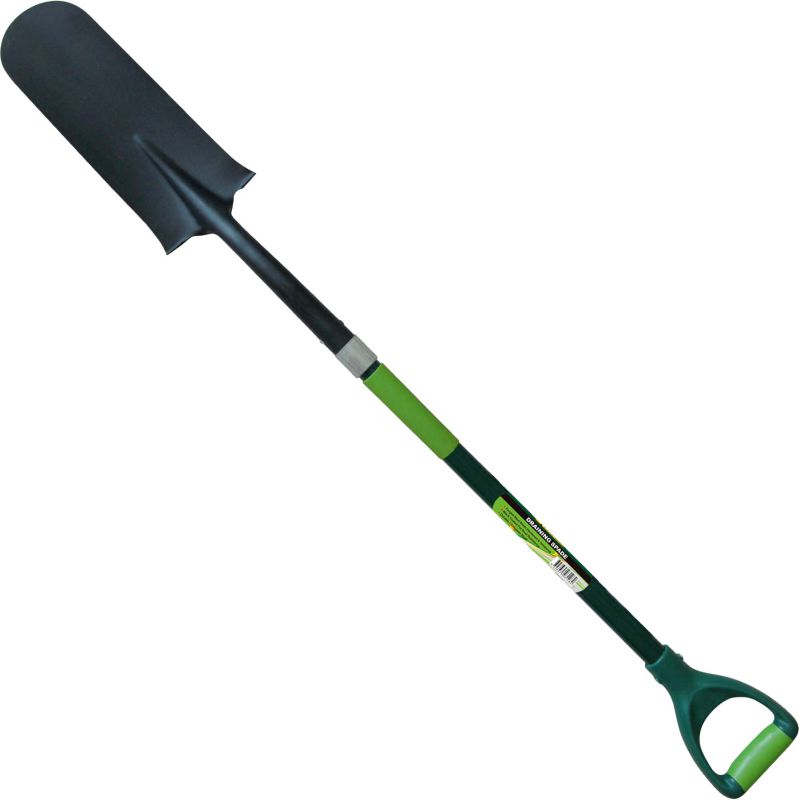 Garden Tools D Shaped Fibreglass Handle Forged Steel Trenching Shovel Drain Spade