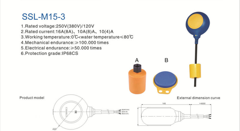 Water Tank Square Float Switch