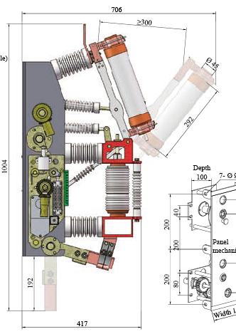 Yfzrn21-12D/T125-31.5-Hv Load Break Switch with Grounding Knife