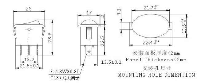 Oval Rocker Switch