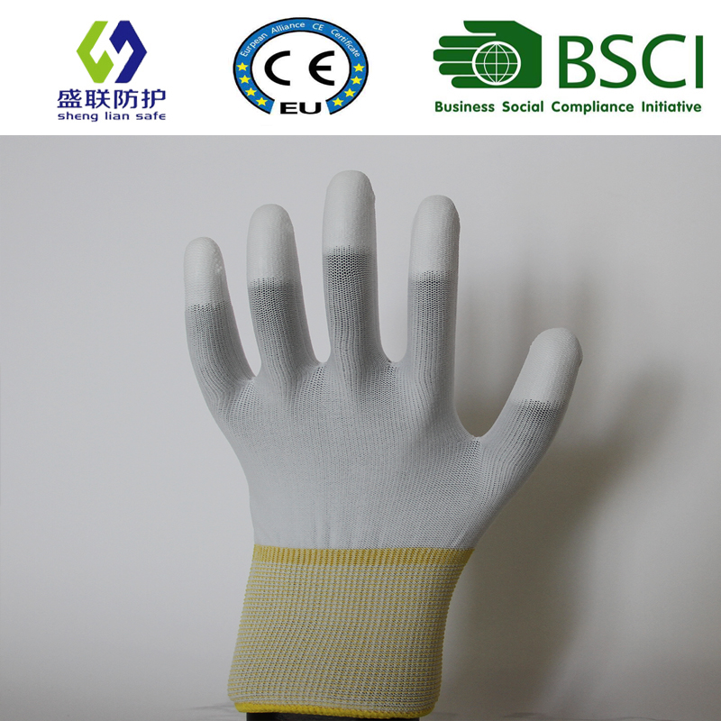 13G Polyester Lining PU Coated Safety Work Glove (PU205)