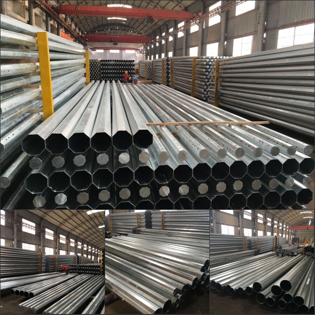 African Galvanized Steel Electric Pole