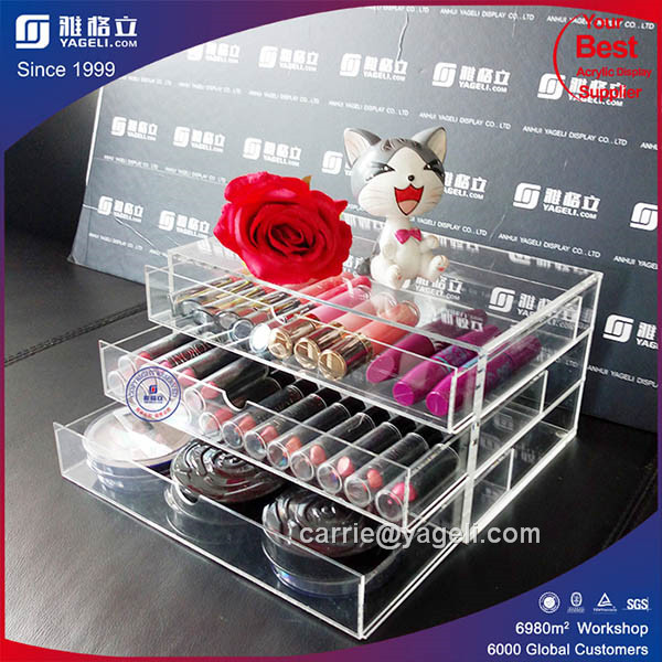 Factory Hot Sale Black & White Acrylic Spinning Lipstick Stand