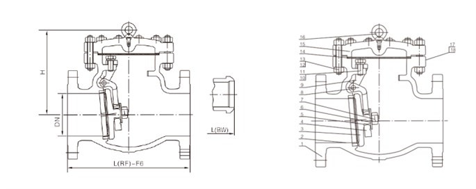 Stainless Steel DIN Standard Flanged Swing Check Valve