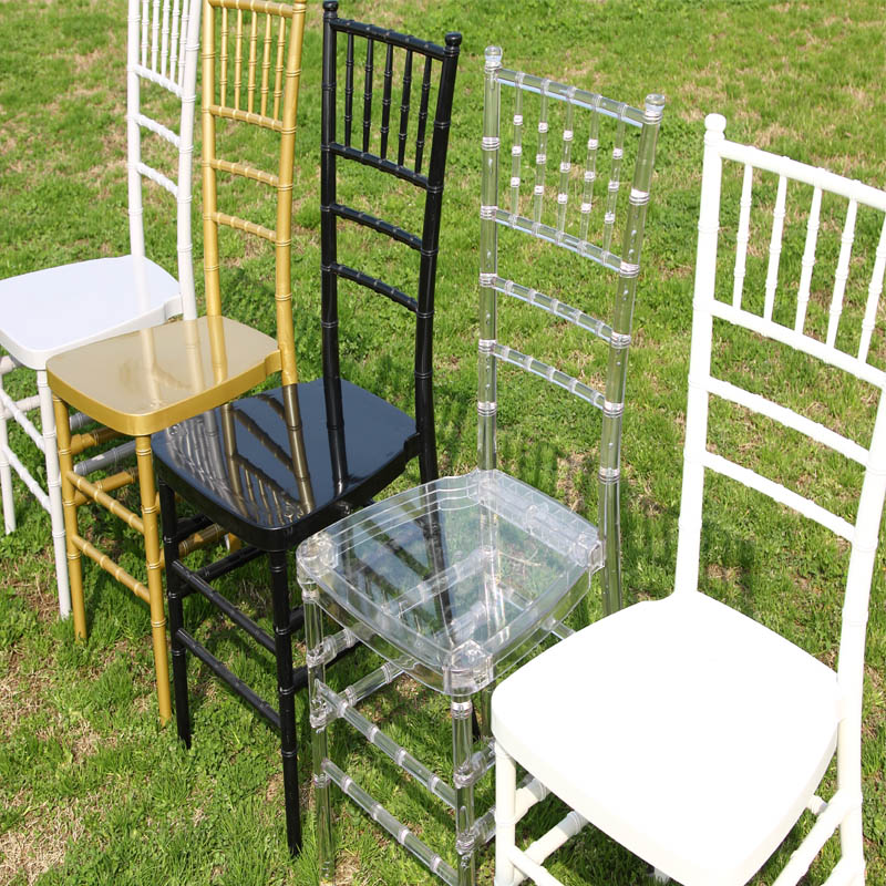 Clear Resin Chiavari Chair with Cushion