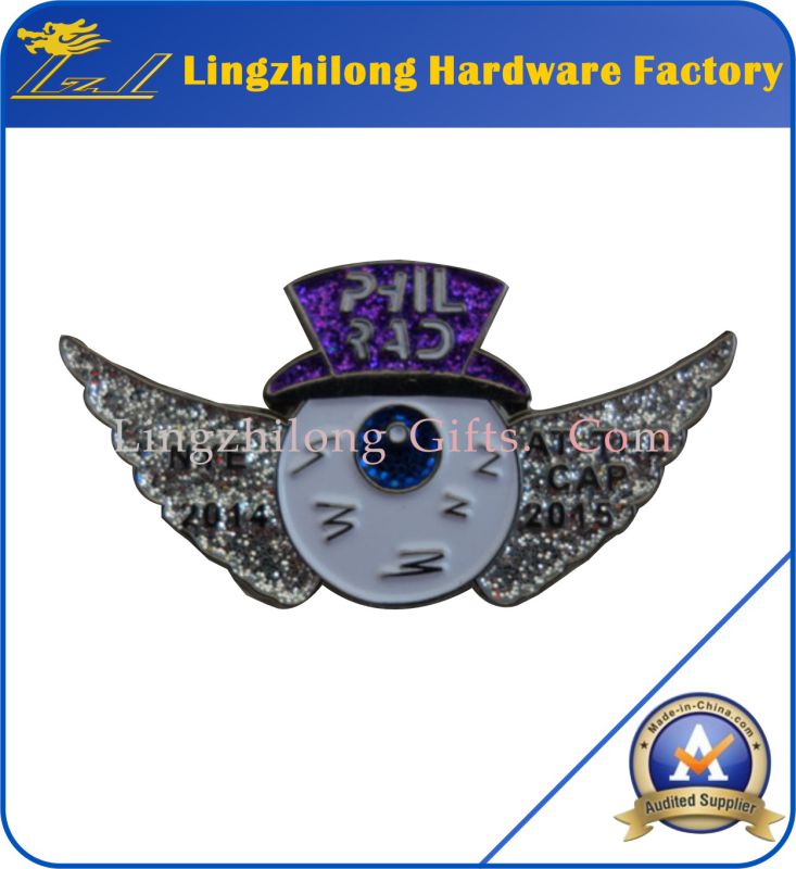 Wing Logo Silver Glitter Badge for Sale