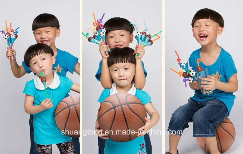 Creative Funny Basketball Fotball Straw