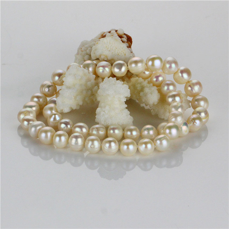 Snh White Natural Freshwater Pearl Set Wholesale