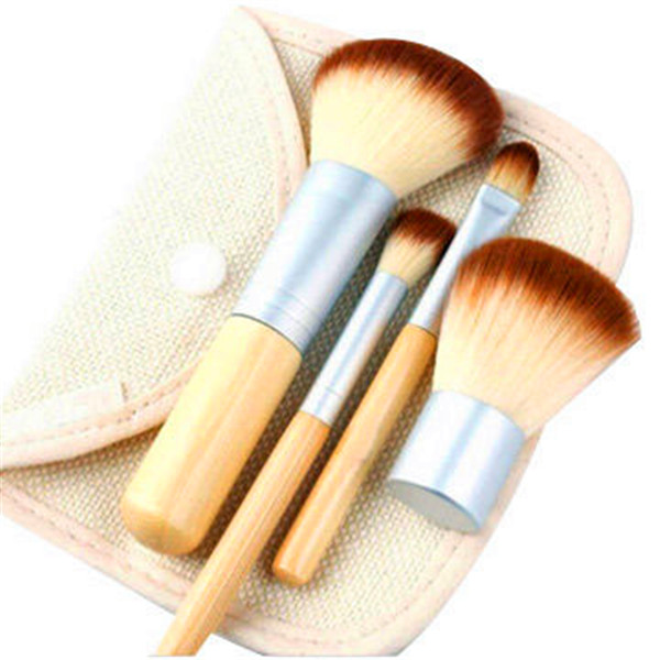 New Style 4PCS Bamboo Make up Brushes Set