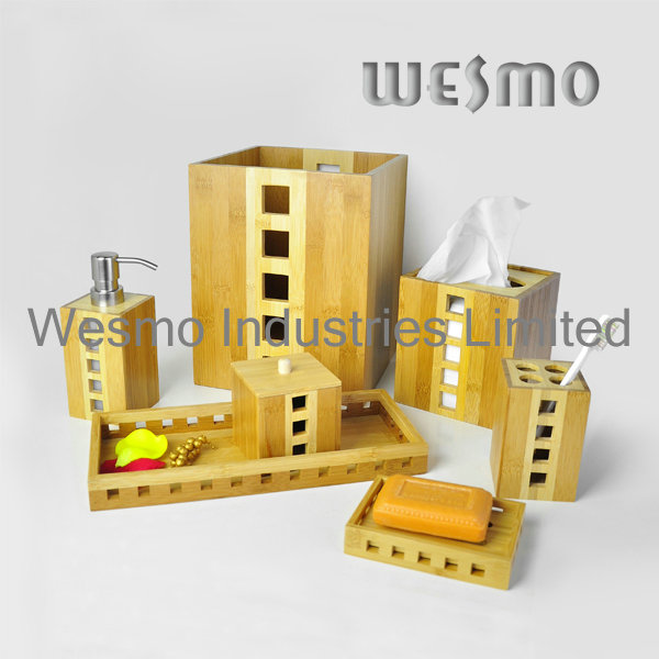 Two-Tone Bamboo Bathroom Set (WBB0611A)