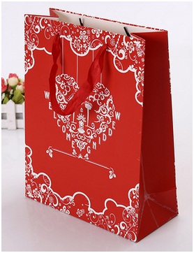 Promotional Printed Gift Shopping Bags, Cosmetic Carrier Hand Printed Recyclable Bag