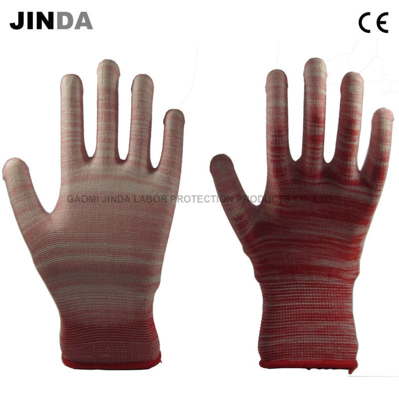 PU Coated Labor Protective Guantes Rigger Work Gloves (PU004)