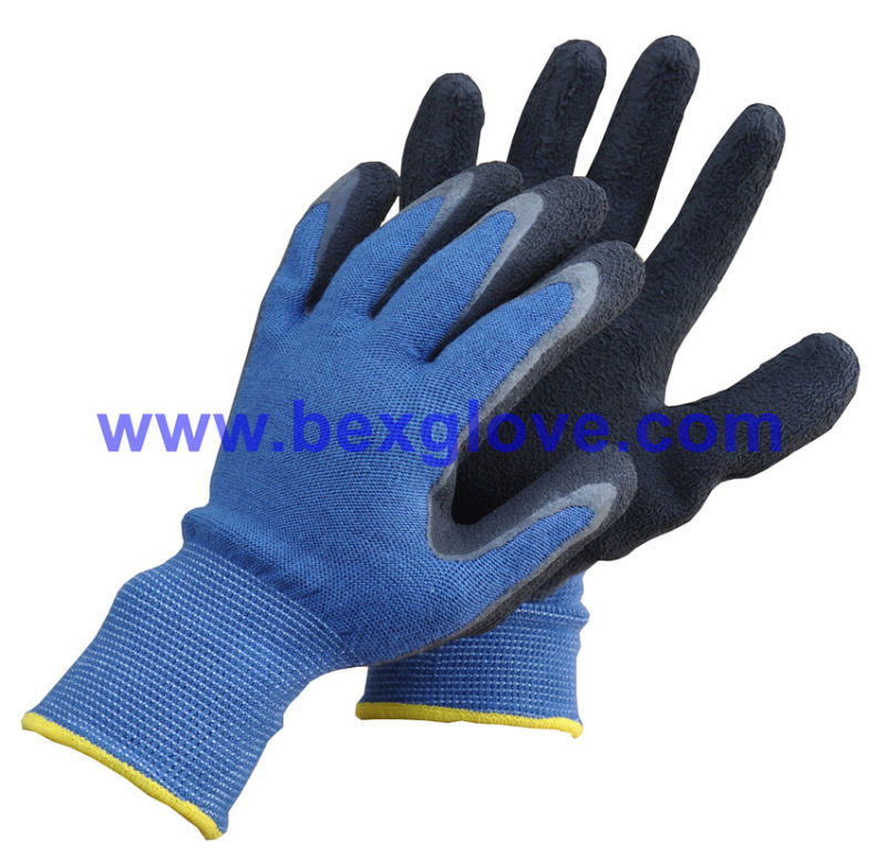 13 Gauge Bamboo Fibre Liner, Latex Coated, Foam Finish Work Glove