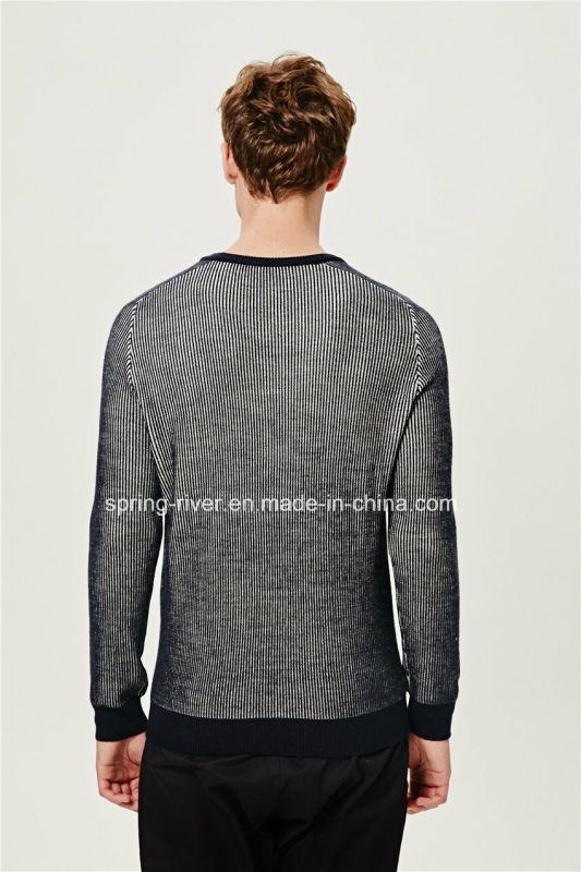 Ottoman Acrylic Wool Round Neck Knit Men Sweater