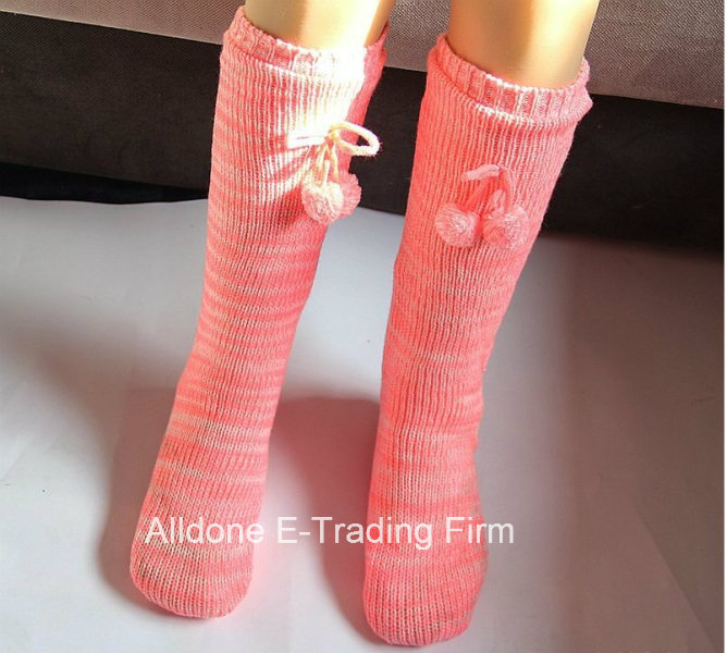 Custom Made Anti-Slip Knitted Indoor Floor Shoes Socks