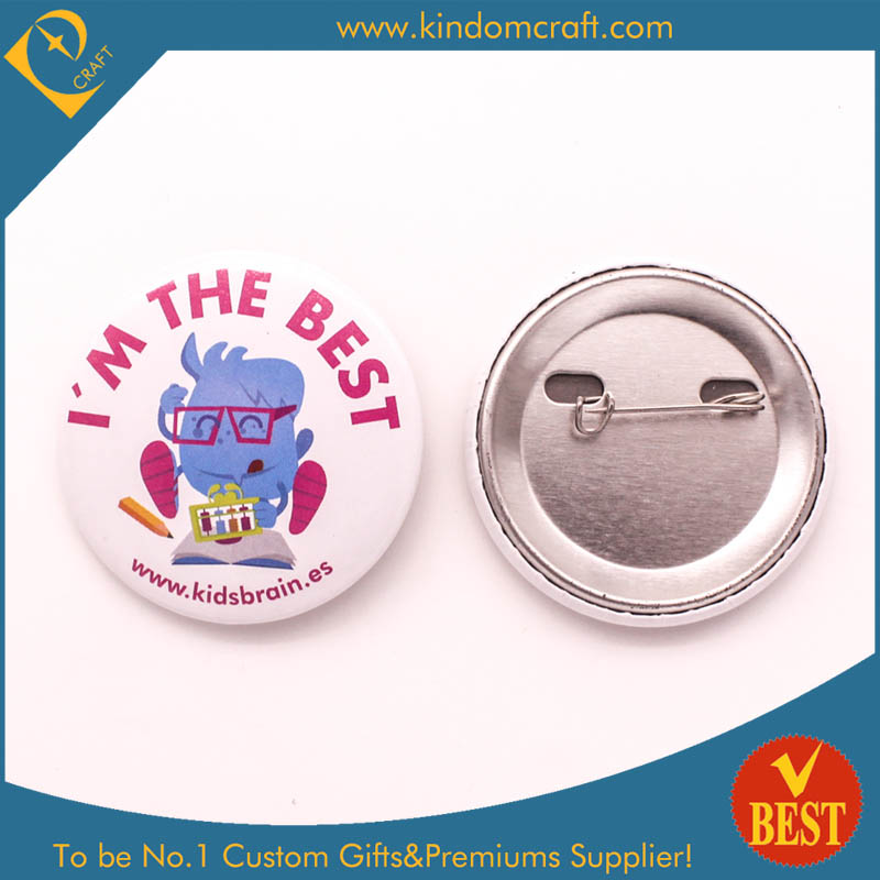 Kids Brain's Encourage Tin Button Badge for Children in Cheap Price