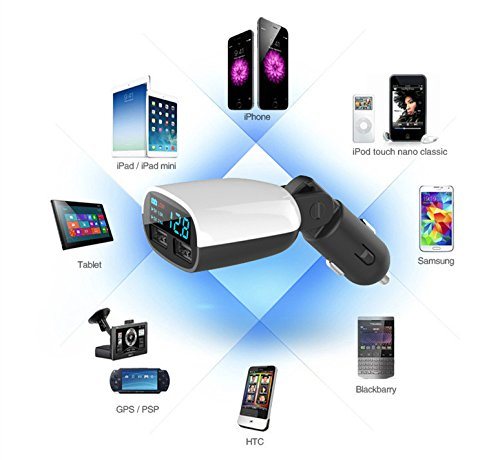 LED Display Voltage and Current 3.4A Dual USB Car Charger for iPhone 6, 6 Plus, 5 Samsung S6, S6 Edge and Android Devices