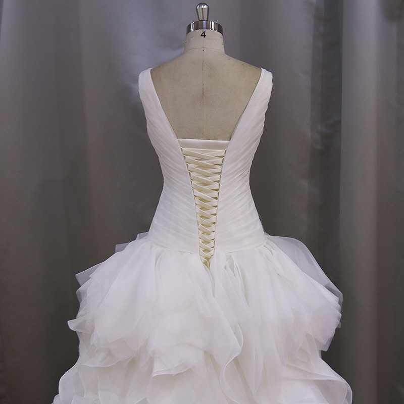 Organza Cocktail Bridal Dress Puffy Wedding Dress