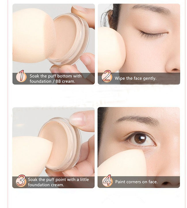 Love Shape Latex Free Sponge Cosmetic Puff Powder Foundation Puff Sponge