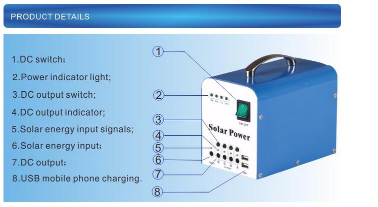 Mini Portable Solar PV System Solar Lighting Kit