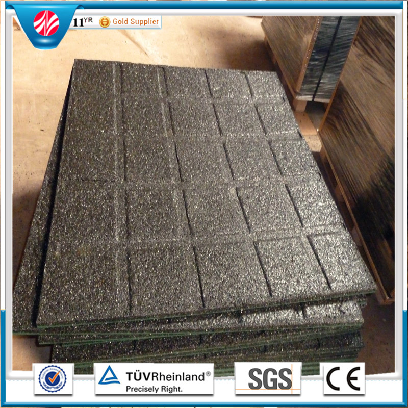 Indoor Rubber Tile Square Rubber Tile Colorful Rubber Paver Rubber Flooring Tiles