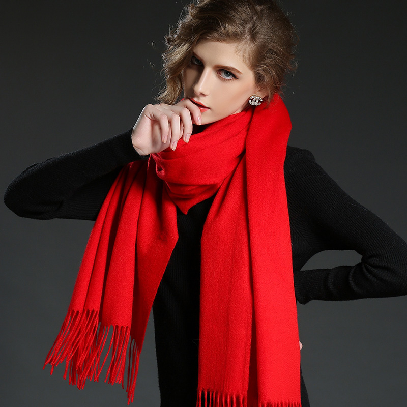 Fashion Accessories Light Red Cashmere Wrap Lady Scarf Shawl